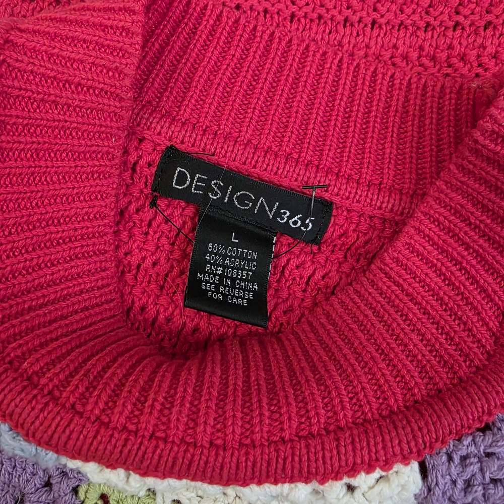 Colorful Patchwork Knit Dress - Picture 2 of 10